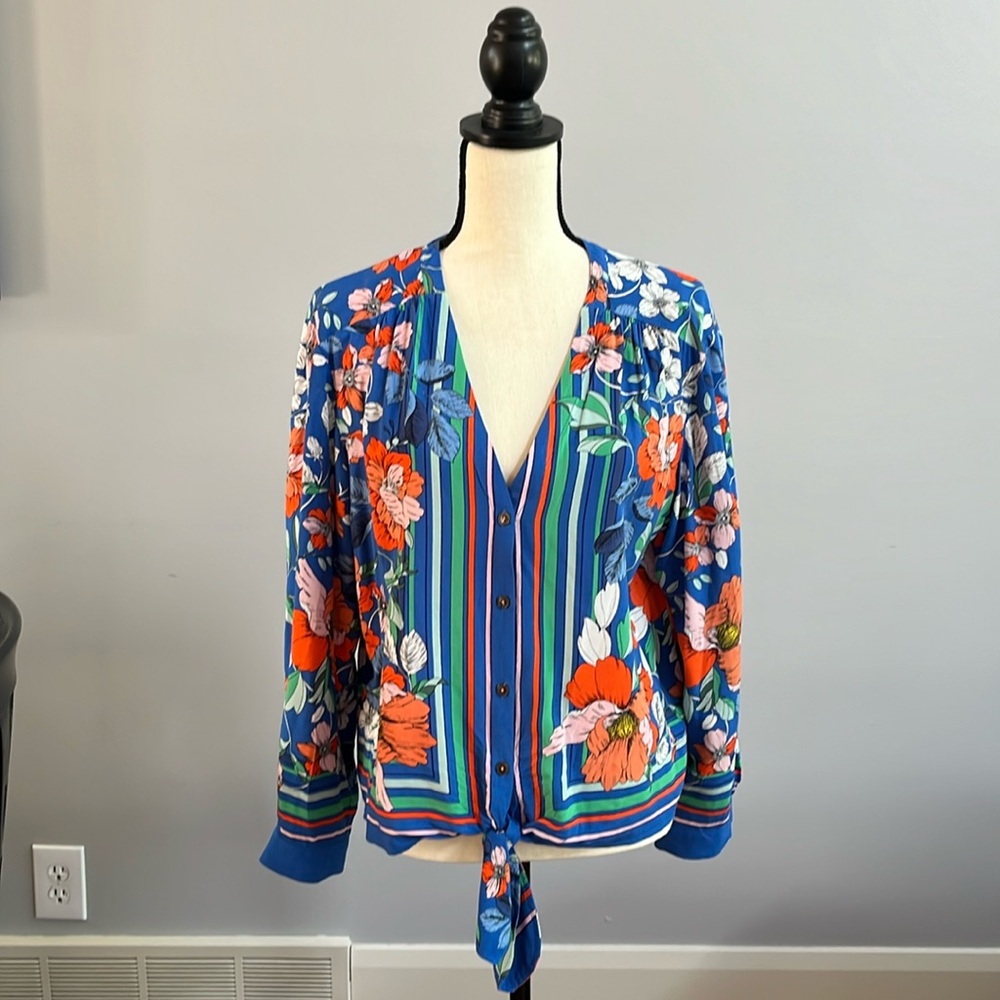 Colorful Floral Anthropologie Top